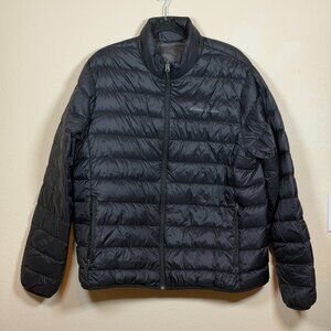 Eddie Bauer Black Puffer Jacket Mens Medium Lightweight Packable Down